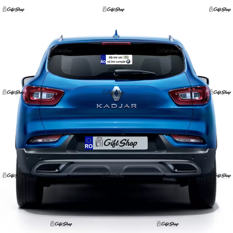 Da-mi un leu sa imi cumpar bmw, indicator masina, dimensiune 200x60 mm